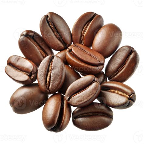 Close Up View Of Roasted Coffee Beans Clustered Together 44186834 Png