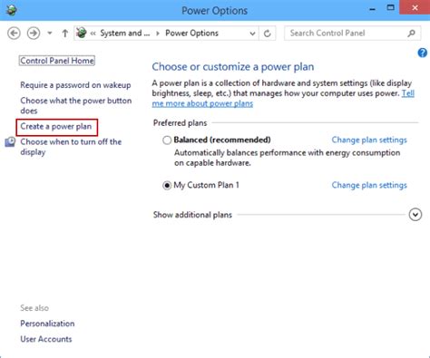 Create A Power Plan in Windows 10