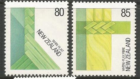 Stamps On Maori Fibre Work New Zealand Stamp Digest