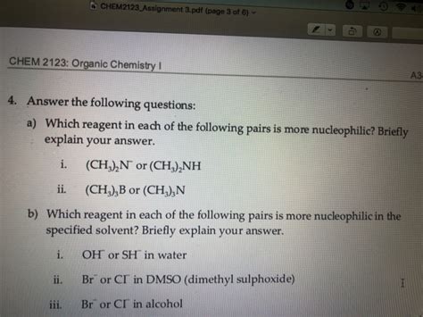 Solved Chem Assignment Pdf Page Of Chem Chegg