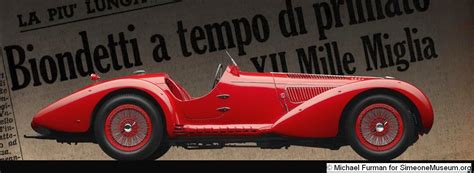 1938 Alfa Romeo 8c 2900B Mille Miglia Spider | Simeone Foundation ...