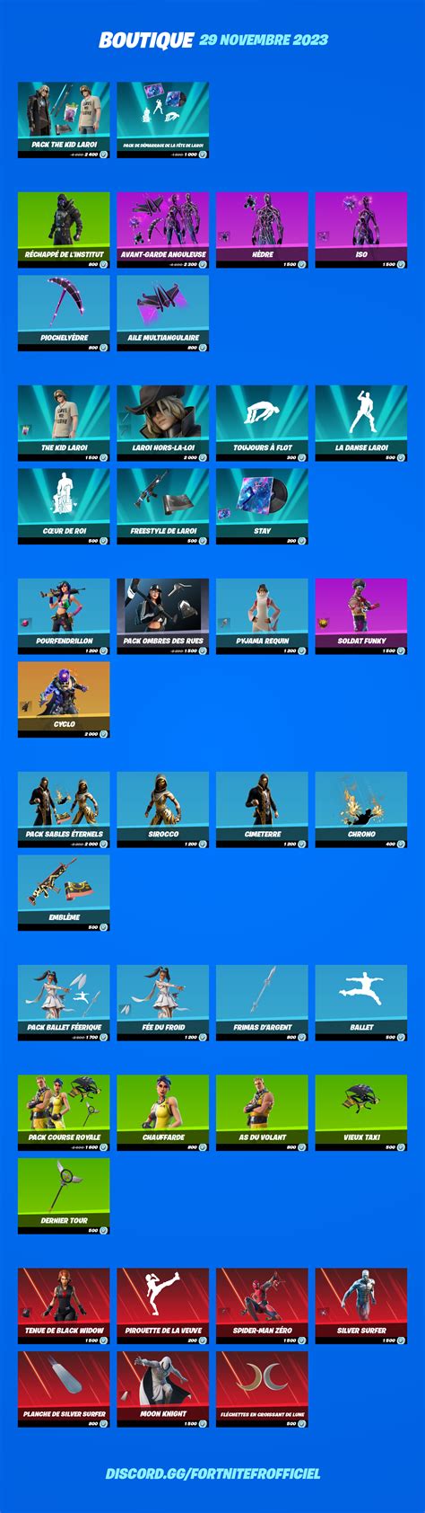 Boutique Fortnite Du Novembre Quels Sont Les Skins En