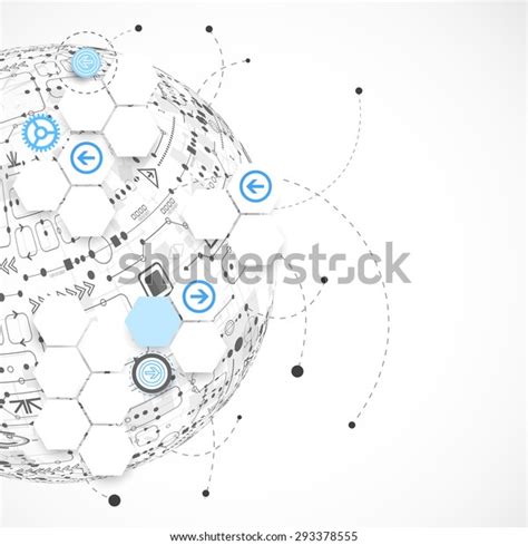 Abstract Technology Globe Background Vector Stock Vector Royalty Free