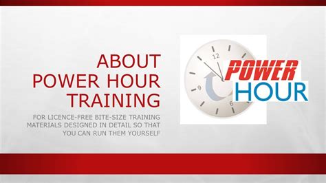 About Power Hour Training Youtube