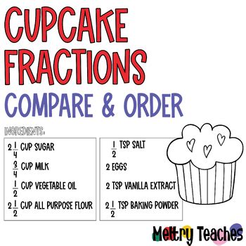 Compare Order Fractions Vanilla Cupcake Recipe By Mettry Teaches