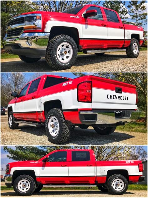 Red And White Two Tone Chevy Silverado Chevrolet Trucks New Trucks