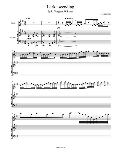 Lark Ascending Sheet music for Violin, Piano | Download free in PDF or ...