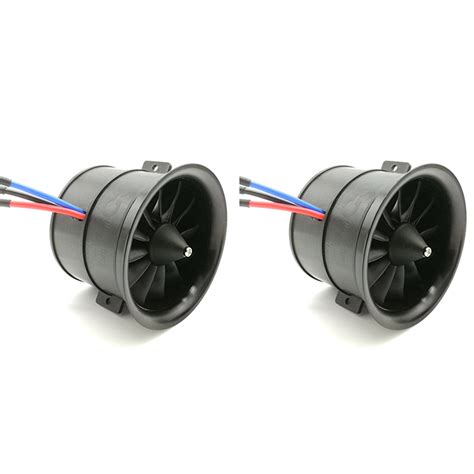 2X POWERFUN 70mm 12 Blades Ducted Fan EDF Unit With 4S 3400KV Brushless