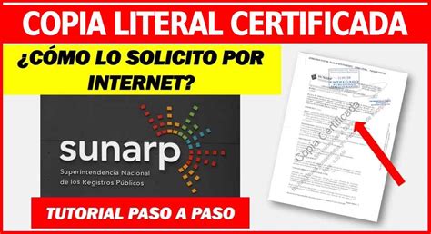 Sunarp Solicita El Certificado Literal Por Internet