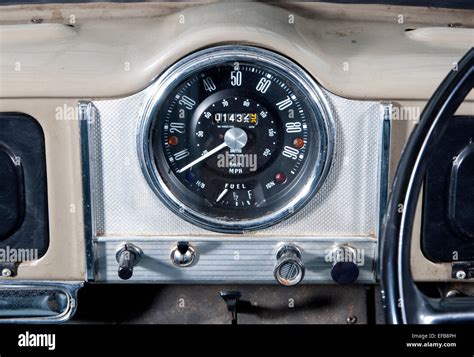 Morris Minor British Classic Car Speedometer Stock Photo 78309689 Alamy