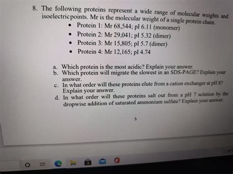 Answered 8 The Following Proteins Represent A Bartleby