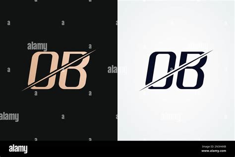 Ob Letter Logo Design Vector Template. Gold And Black Letter Ob Logo ...