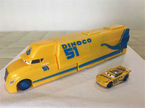 Disney Pixar Cars Cruz Ramirez Dinoco Transporter Hauler Truck