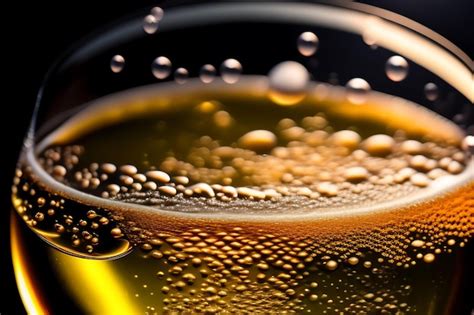 Premium Ai Image Bubbles In Glass Of Champagne Closeup