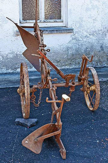 Antique Agriculture Machine Plough Brown Machine Machinery Photo ...