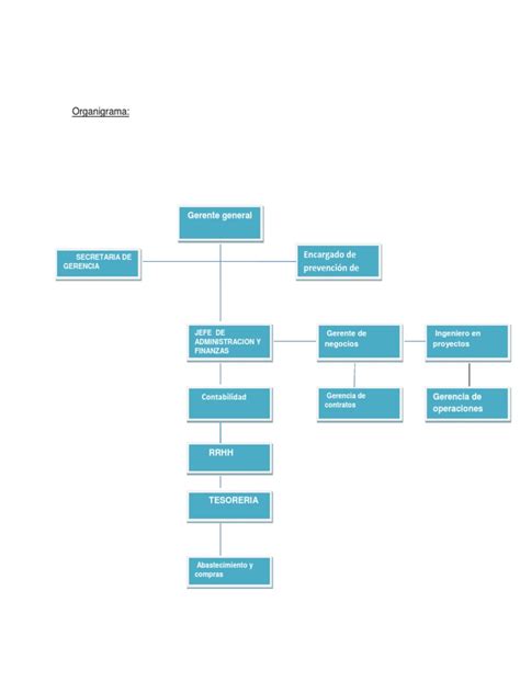 Organigrama Gerente General Economias Negocios