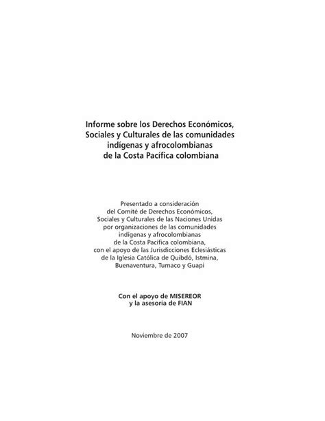 PDF Informe sobre los Derechos Económicos Sociales y Calidad