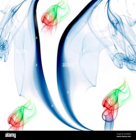 Blue Abstract Smoke In A White Background Stock Photo Alamy