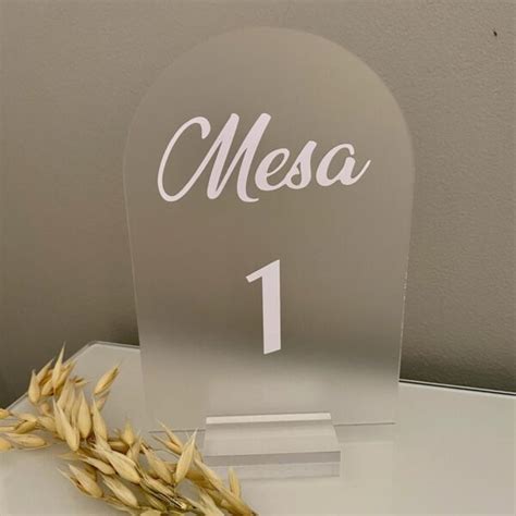 Identificador De Mesa Esmerilado Ideas Para Recordar