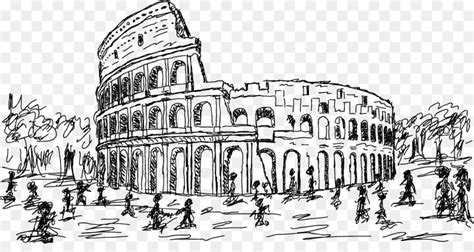 Roman Colosseum Sketch at PaintingValley.com | Explore collection of ...