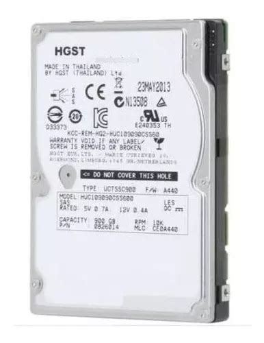 Hd Hgst 900 GB SAS 2 5 10 K HuC109090CSS600 MercadoLibre