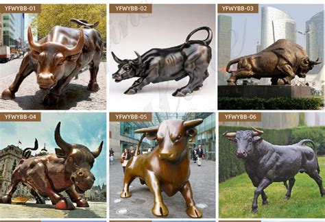 Bronze Chicago Bull Statue Garden Art Sculpture Inch