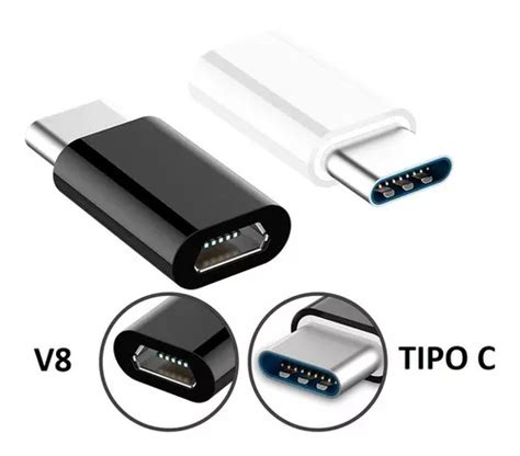 Adaptador Convertidor Micro Usb V8 Hembra A Tipo C Macho Cuotas Sin Interés