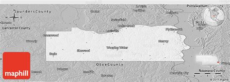 Gray Panoramic Map Of Cass County