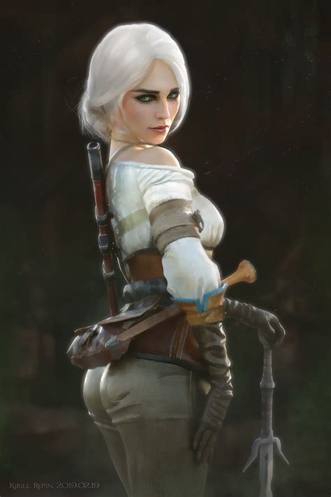 Cirilla Fiona Elen Riannon Fanart Kirill Repin Witcher Art The Witcher Game Fantasy Art