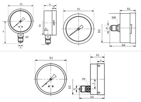 Compound Gauge, Negative Air Pressure Gauge, Vacuum And Pressure Gauge