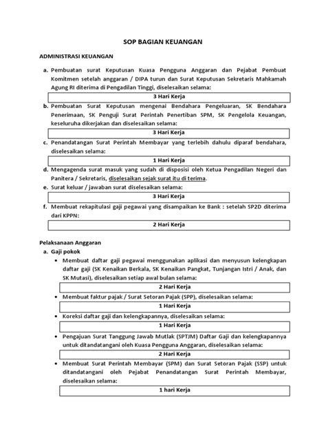 Adoc Pub Sop Bagian Keuangan Administrasi Keuangan Pdf