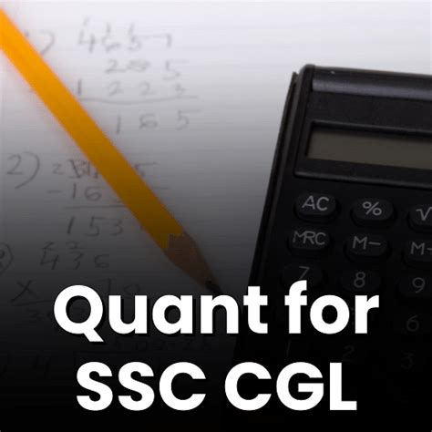 Quantitative Aptitude For SSC CGL SSC Quant Docs Videos Tests