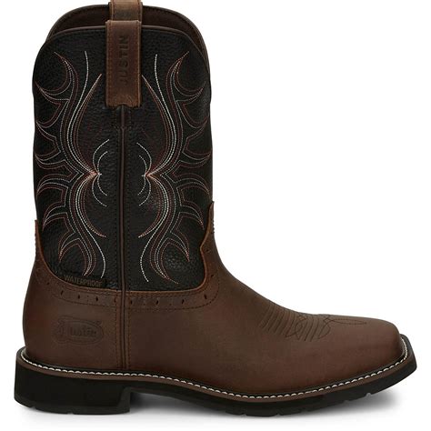 Justin Men's Waterproof EH Non-Steel Wellington Work Boots | Academy