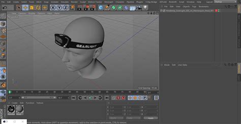 Headlamp Gearlight Led On Mannequin Head D Model Ds Blend