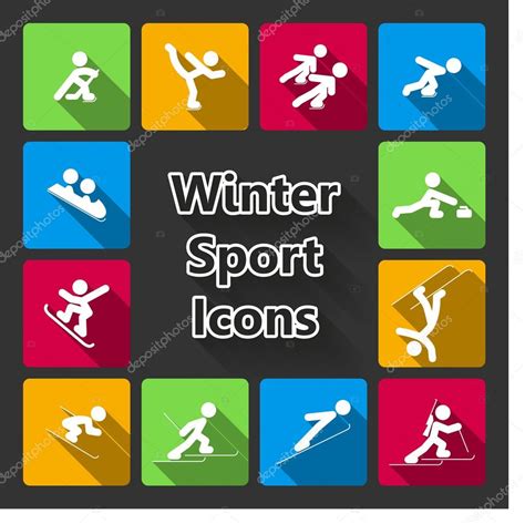 Winter Sports Iconset — Stock Vector © Macrovector 38221829