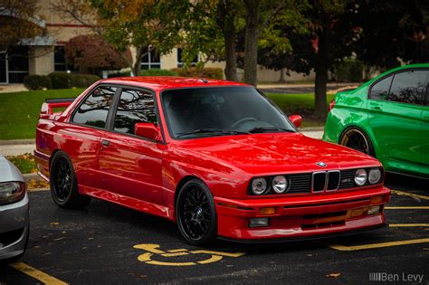 Red E30 BMW M3 On A Fall Day BenLevy