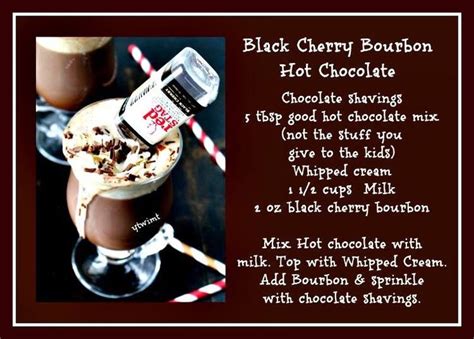 Black Cherry Bourbon Hot Chocolate Hot Chocolate Milk Bourbon Hot