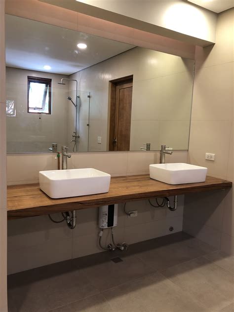 Masters Lavatory With Solid Wood Countertop Finished Project 2019