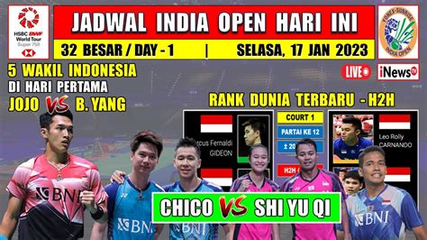 Jadwal India Open 2023 Hari Ini Day 1 R32 5 Wakil INA MINION Perang