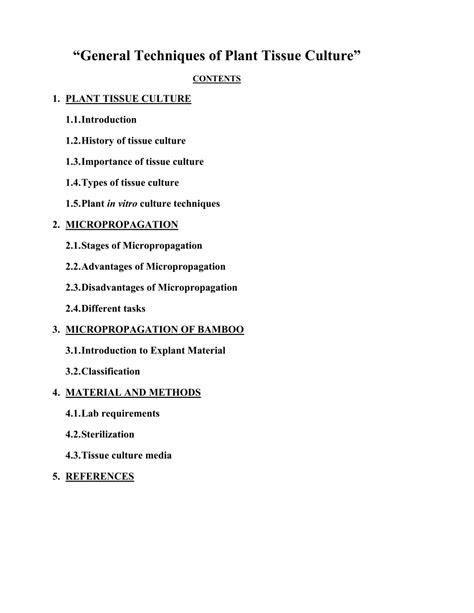 (PDF) General Techniques of Plant Tissue Culture