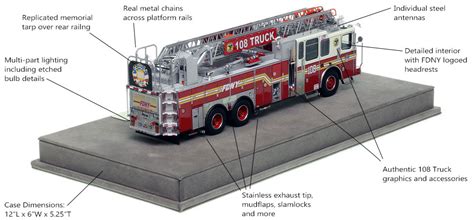 Fire Replicas Fdny Ladder 108 Brooklyn Scale Model