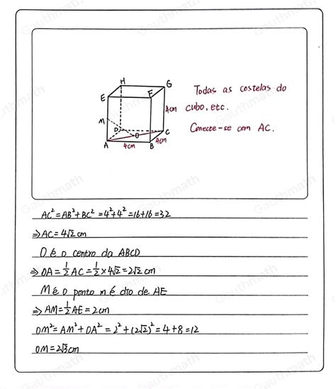 A Figura A Seguir Representa Um Cubo Abcdefgh De Gauthmath