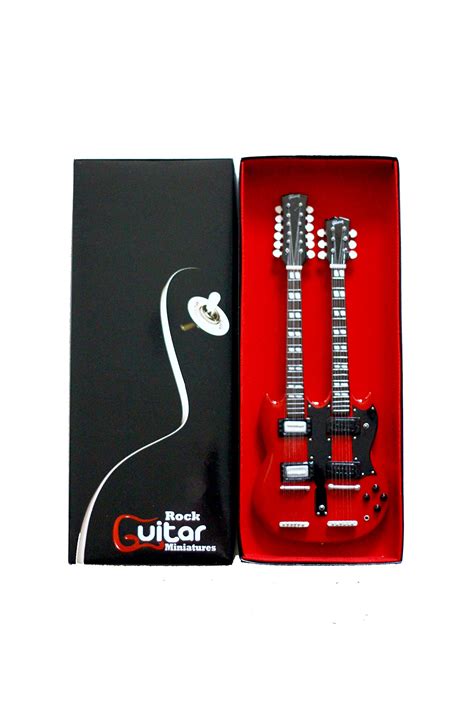 Buy Rgm13 Led Zeppelin Jimmy Page Double Neck 10 Inch Miniature Guitar