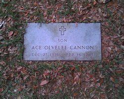 Ace Olvelee Cannon M Morial Find A Grave