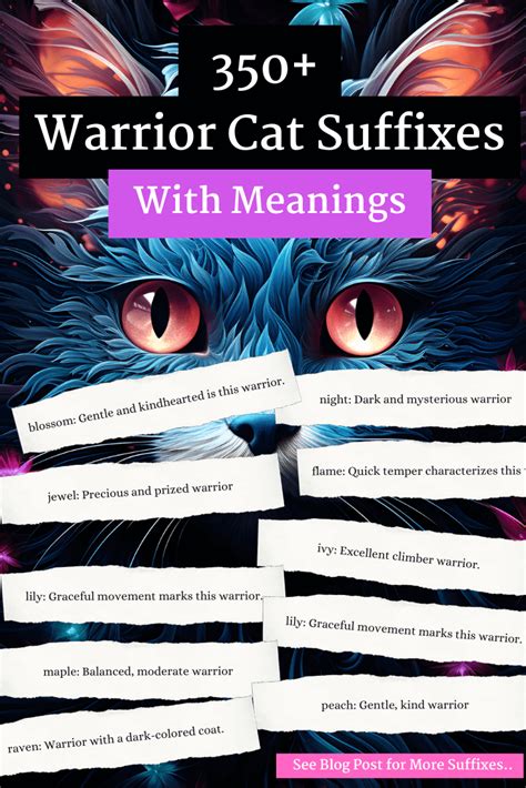 350 Warrior Cat Suffixes With Meanings Imagine Forest