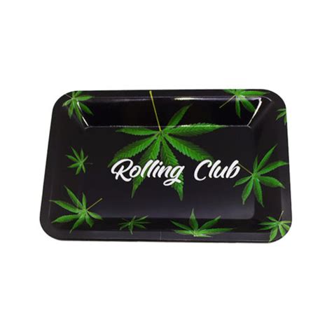 Bandeja Metal Chica Negra Chalas Rolling Club Tomaco Grow Shop