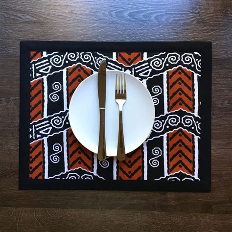 African Print Placemat Table Linen Ankara Placemat Border Placemat