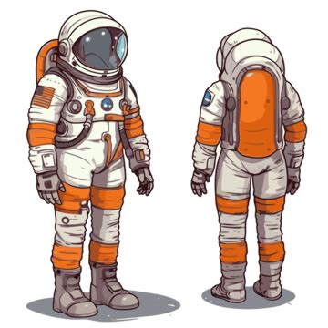 Astronaut Clipart Small Astronaut In An Orange Suit Cartoon Vector, Astronaut, Clipart, Cartoon ...