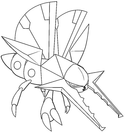 Printable Vikavolt Pokemon Färbung Seite Kostenlose druckbare