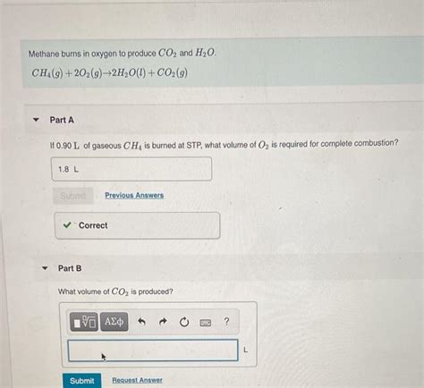 Solved Methane Burns In Oxygen To Produce CO2 And H20 CH Chegg